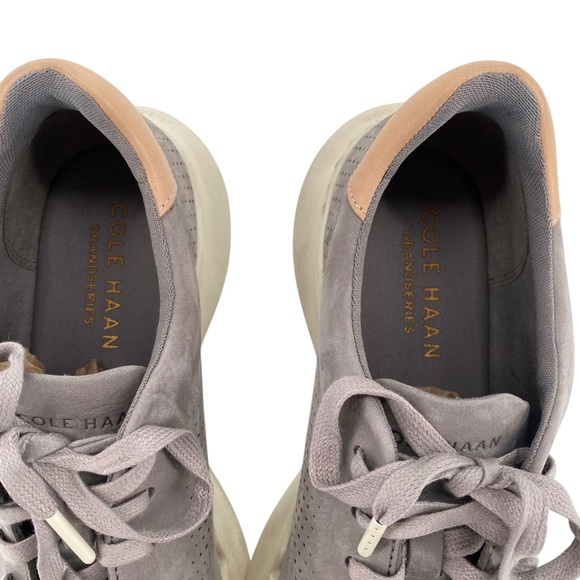 Cole Haan Grand 360 Sneakers Size 9.5 Gray Suede Perforated Low Top Casual - Picture 4 of 6